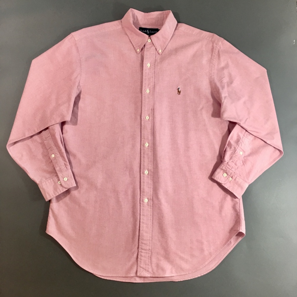 Ralph Lauren Mens Classic Fit Pink Button Shirt XL